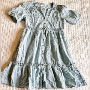 Knox Rose Blue Boho Lace Dress